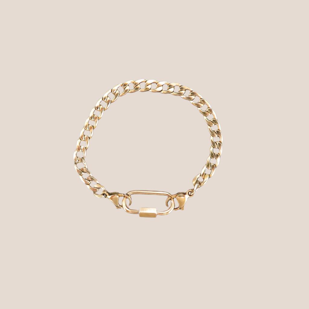 Armbandje glinzter gold statement