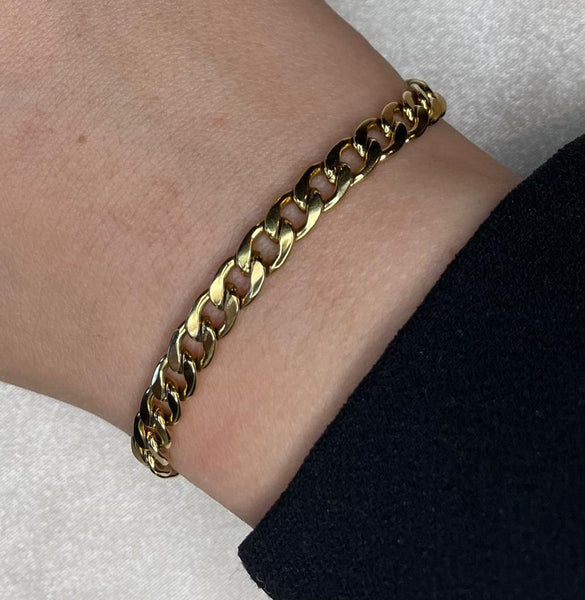 Armbandje glinzter gold statement